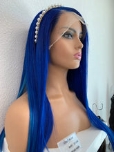 Load image into Gallery viewer, Pearl headband - Blinging on blue
